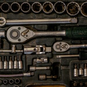 black and silver hand tool set