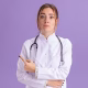 surprised-young-female-doctor-wearing-medical-robe-with-stethoscope-points-side-isolated-purple-wall-with-copy-space_141793-86081