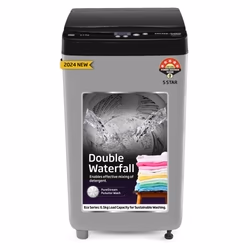 Voltas Beko 6.5 kg Top Load, 700 RPM, Double Water Fall, 4 Wash Program, Wing Pulsator, Lint Filter, Grey, 5 Star (WTL6504UEA)